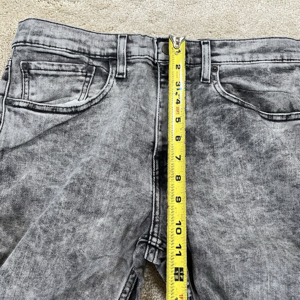 Levis 502 HI-BALL Mens Dark Gray Acid Wash Jeans 32x31 Cotton Blend Stretchy NWT - Picture 7 of 15